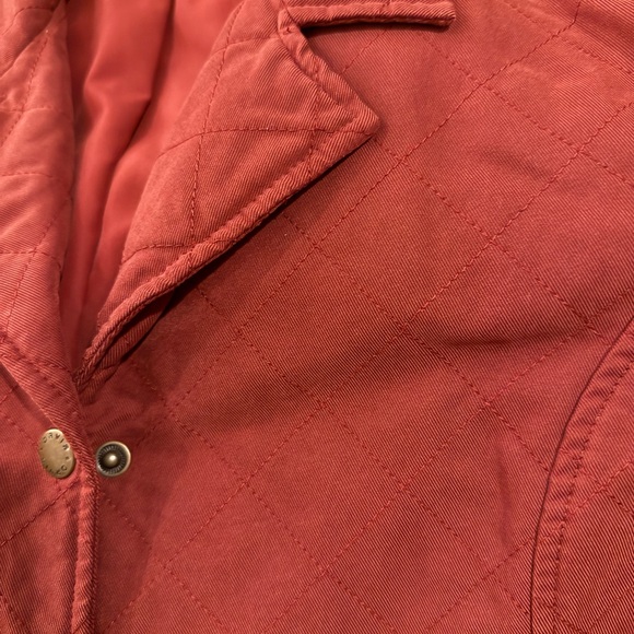 Red Quilted Orvis Barn Coat - Large(P) - Picture 6 of 6